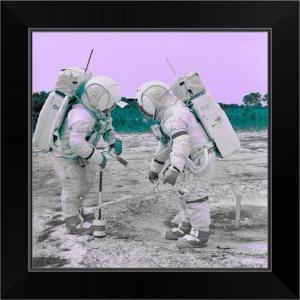 imageThe Novogratz Spaceman IV White Framed Art Print 15quotx15quotx1quotBlack Frame