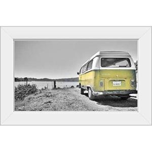 imageThe Novogratz Vintage Camping White Framed Art Print 17quotx11quotx1quotWhite Frame