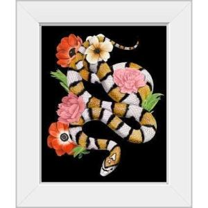 imageThe Novogratz Yellow Sweet Serpent II White Framed Art Print 15quotx18quotx1quotWhite Frame