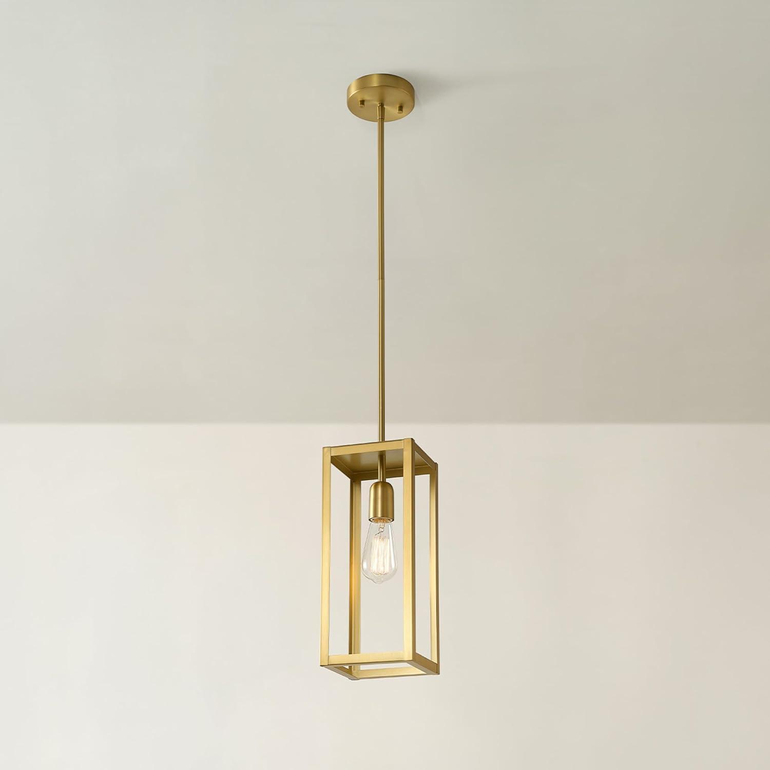 imageGLOBE Electric 60614 1Light Pendant Light Glossy Black Faux Ceramic Socket Designer Black Cloth Hanging Cord E26 Base Socket Kitchen Island Caf Decorative Ceiling Hanging Light FixtureMatte Brass