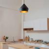 imageGLOBE 65841 Amara 1Light Pendant Lighting Matte Black Gold Interior Bulb Not Included
