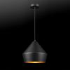 imageGLOBE 65841 Amara 1Light Pendant Lighting Matte Black Gold Interior Bulb Not Included
