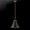 imageGLOBE 65844 Sophia 1Light Pendant Lighting Matte Black Matte Brass Accents Bulb Not Included