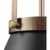 imageGLOBE 65844 Sophia 1Light Pendant Lighting Matte Black Matte Brass Accents Bulb Not Included