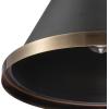 imageGLOBE 65844 Sophia 1Light Pendant Lighting Matte Black Matte Brass Accents Bulb Not Included