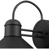 imageGLOBE Electric 44388 11quot OutdoorIndoor Wall Sconce Matte White Finish BarnyardStyle Shade Weather Resistant Modern Farmhouse Exterior LightBlack  Sebastien