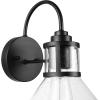 imageGLOBE Electric 44388 11quot OutdoorIndoor Wall Sconce Matte White Finish BarnyardStyle Shade Weather Resistant Modern Farmhouse Exterior LightBlack  Torrent
