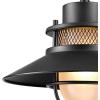 imageGLOBE Electric 44388 11quot OutdoorIndoor Wall Sconce Matte White Finish BarnyardStyle Shade Weather Resistant Modern Farmhouse Exterior LightMatte Black  Liam
