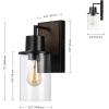 imageGLOBE Electric 44388 11quot OutdoorIndoor Wall Sconce Matte White Finish BarnyardStyle Shade Weather Resistant Modern Farmhouse Exterior LightMatte Black Vanessa