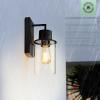 imageGLOBE Electric 44388 11quot OutdoorIndoor Wall Sconce Matte White Finish BarnyardStyle Shade Weather Resistant Modern Farmhouse Exterior LightMatte Black Vanessa