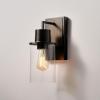 imageGLOBE Electric 44388 11quot OutdoorIndoor Wall Sconce Matte White Finish BarnyardStyle Shade Weather Resistant Modern Farmhouse Exterior LightMatte Black Vanessa
