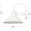 imageGLOBE Electric 44388 11quot OutdoorIndoor Wall Sconce Matte White Finish BarnyardStyle Shade Weather Resistant Modern Farmhouse Exterior LightWhite  Maxwell