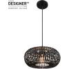 imageGLOBE Electric 44761 1Light Outdoor Plugin Pendant Light Plastic Rattan Shade Frosted Inner Shade Bronze Hanging Cord and Chain Kitchen Island Cafe Ceiling Hanging Light Bulb Not IncludedMaren