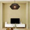 imageGLOBE Electric 44761 1Light Outdoor Plugin Pendant Light Plastic Rattan Shade Frosted Inner Shade Bronze Hanging Cord and Chain Kitchen Island Cafe Ceiling Hanging Light Bulb Not IncludedTerra  Black