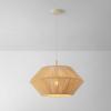 imageGLOBE Electric 44761 1Light Outdoor Plugin Pendant Light Plastic Rattan Shade Frosted Inner Shade Bronze Hanging Cord and Chain Kitchen Island Cafe Ceiling Hanging Light Bulb Not IncludedTerra  Wood Toned