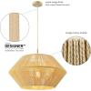 imageGLOBE Electric 44761 1Light Outdoor Plugin Pendant Light Plastic Rattan Shade Frosted Inner Shade Bronze Hanging Cord and Chain Kitchen Island Cafe Ceiling Hanging Light Bulb Not IncludedTerra  Wood Toned