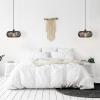 imageGLOBE Electric 44761 1Light Outdoor Plugin Pendant Light Plastic Rattan Shade Frosted Inner Shade Bronze Hanging Cord and Chain Kitchen Island Cafe Ceiling Hanging Light Bulb Not IncludedMaren