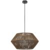 imageGLOBE Electric 44761 1Light Outdoor Plugin Pendant Light Plastic Rattan Shade Frosted Inner Shade Bronze Hanging Cord and Chain Kitchen Island Cafe Ceiling Hanging Light Bulb Not IncludedTwine