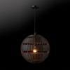 imageGLOBE Electric 44761 1Light Outdoor Plugin Pendant Light Plastic Rattan Shade Frosted Inner Shade Bronze Hanging Cord and Chain Kitchen Island Cafe Ceiling Hanging Light Bulb Not IncludedBeth