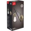 imageGLOBE Electric 51343 1Light Plugin or Hardwire Wall Sconce Bronze Finish Brass Accents 6ft Black Woven Fabric Cord Flat Plug Socket Rotary OnOff Switch Bulb Not Included12