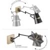 imageGLOBE Electric 51345 1Light Plugin or Hardwire Swing Arm Wall Sconce Matte Black Brass Accents 6ft Black Woven Fabric Cord Flat Plug Rotary OnOff Switch Wall Lighting Bulb Not IncludedMatte Black  Brass