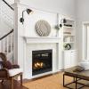 imageGLOBE Electric 51374 Cleo 1Light Plugin or Hardwire Wall Sconce Matte Antique Brass Accents Black Cloth Cord 1444Antique Brass  Cleo