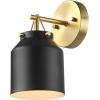 imageGLOBE Electric 51374 Cleo 1Light Plugin or Hardwire Wall Sconce Matte Antique Brass Accents Black Cloth Cord 1444Black  Sacha