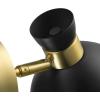 imageGLOBE Electric 51374 Cleo 1Light Plugin or Hardwire Wall Sconce Matte Antique Brass Accents Black Cloth Cord 1444Brass  Matte Black