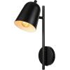 imageGLOBE Electric 51374 Cleo 1Light Plugin or Hardwire Wall Sconce Matte Antique Brass Accents Black Cloth Cord 1444Matte Black  Eastmont