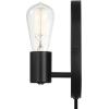 imageGLOBE Electric 51488 1Light Plugin or Hardwire Wall Sconce Matte Black 6ft Black Fabric Covered Cord Inline OnOff Rocker Switch Wall Lights for Bedroom Bulb Not Included