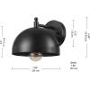 imageGLOBE Electric 51577 1Light Plugin or Hardwire Wall Sconce Matte Brass White Fabric Cord inLine OnOff Rocker Switch Kitchen Reading Essentials Bedroom Bedside Lamp LightingMatte Black  Holly