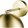 imageGLOBE Electric 51577 1Light Plugin or Hardwire Wall Sconce Matte Brass White Fabric Cord inLine OnOff Rocker Switch Kitchen Reading Essentials Bedroom Bedside Lamp LightingBrass  Willow