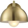 imageGLOBE Electric 51577 1Light Plugin or Hardwire Wall Sconce Matte Brass White Fabric Cord inLine OnOff Rocker Switch Kitchen Reading Essentials Bedroom Bedside Lamp LightingBrushed Brass  Holly