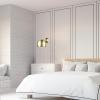 imageGLOBE Electric 51577 1Light Plugin or Hardwire Wall Sconce Matte Brass White Fabric Cord inLine OnOff Rocker Switch Kitchen Reading Essentials Bedroom Bedside Lamp LightingBrass  Willow