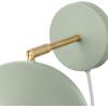 imageGLOBE Electric 51577 1Light Plugin or Hardwire Wall Sconce Matte Brass White Fabric Cord inLine OnOff Rocker Switch Kitchen Reading Essentials Bedroom Bedside Lamp LightingSage Green  Willow