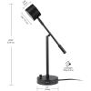 imageGLOBE Electric 52889 West 15quot LED Integrated Desk Lamp Matte Brass 200 Lumens Dimmer Rotary SwitchMatte Black  Aristocrat