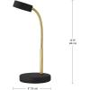 imageGLOBE Electric 52889 West 15quot LED Integrated Desk Lamp Matte Brass 200 Lumens Dimmer Rotary SwitchMatte Black  Gooseneck