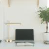 imageGLOBE Electric 52889 West 15quot LED Integrated Desk Lamp Matte Brass 200 Lumens Dimmer Rotary SwitchMatte Brass  West