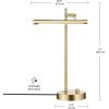 imageGLOBE Electric 52889 West 15quot LED Integrated Desk Lamp Matte Brass 200 Lumens Dimmer Rotary SwitchMatte Brass  West