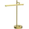 imageGLOBE Electric 52889 West 15quot LED Integrated Desk Lamp Matte Brass 200 Lumens Dimmer Rotary SwitchMatte Brass  West