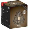 imageGLOBE Electric 60614 1Light Pendant Light Glossy Black Faux Ceramic Socket Designer Black Cloth Hanging Cord E26 Base Socket Kitchen Island Caf Decorative Ceiling Hanging Light FixtureDark Bronze
