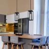 imageGLOBE Electric 60614 1Light Pendant Light Glossy Black Faux Ceramic Socket Designer Black Cloth Hanging Cord E26 Base Socket Kitchen Island Caf Decorative Ceiling Hanging Light FixtureMatte Black