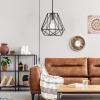 imageGLOBE Electric 60614 1Light Pendant Light Glossy Black Faux Ceramic Socket Designer Black Cloth Hanging Cord E26 Base Socket Kitchen Island Caf Decorative Ceiling Hanging Light FixtureDark Bronze
