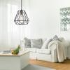 imageGLOBE Electric 60614 1Light Pendant Light Glossy Black Faux Ceramic Socket Designer Black Cloth Hanging Cord E26 Base Socket Kitchen Island Caf Decorative Ceiling Hanging Light FixtureDark Bronze