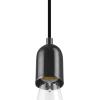 imageGLOBE Electric 60614 1Light Pendant Light Glossy Black Faux Ceramic Socket Designer Black Cloth Hanging Cord E26 Base Socket Kitchen Island Caf Decorative Ceiling Hanging Light FixtureBlack