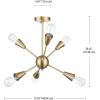 imageGLOBE Electric 61089 Clementine 6Light SemiFlush Mount Ceiling Light Matte Gold