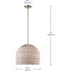 imageGLOBE Electric 61090 Rio 1Light Pendant Light Light Twine Shade White Socket White Cloth Hanging CordArtessa
