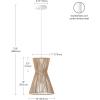imageGLOBE Electric 61090 Rio 1Light Pendant Light Light Twine Shade White Socket White Cloth Hanging CordGrace