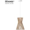 imageGLOBE Electric 61090 Rio 1Light Pendant Light Light Twine Shade White Socket White Cloth Hanging CordGrace