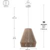 imageGLOBE Electric 61090 Rio 1Light Pendant Light Light Twine Shade White Socket White Cloth Hanging CordGrant
